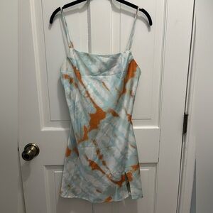 Princess Polly Lanta Tie Dye Mint Mini Dress Spaghetti Strap